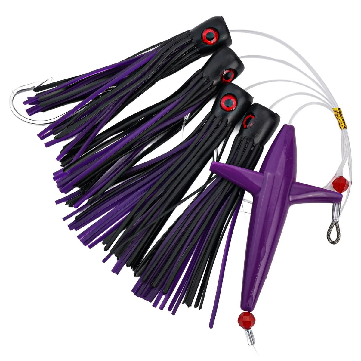 Feather Squid Trolling Lure Rigged for Big Game Fishing