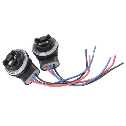 Bulb Socket for Brake Turn Signal Light Harness Wire Plug Connector (3156 3056 3456)
