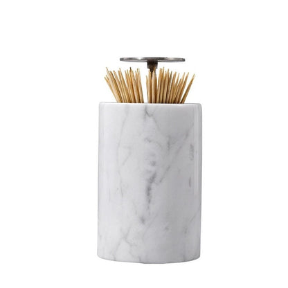 Toothpick Dispenser for Marble Design (10x7cm) - One Touch Operation