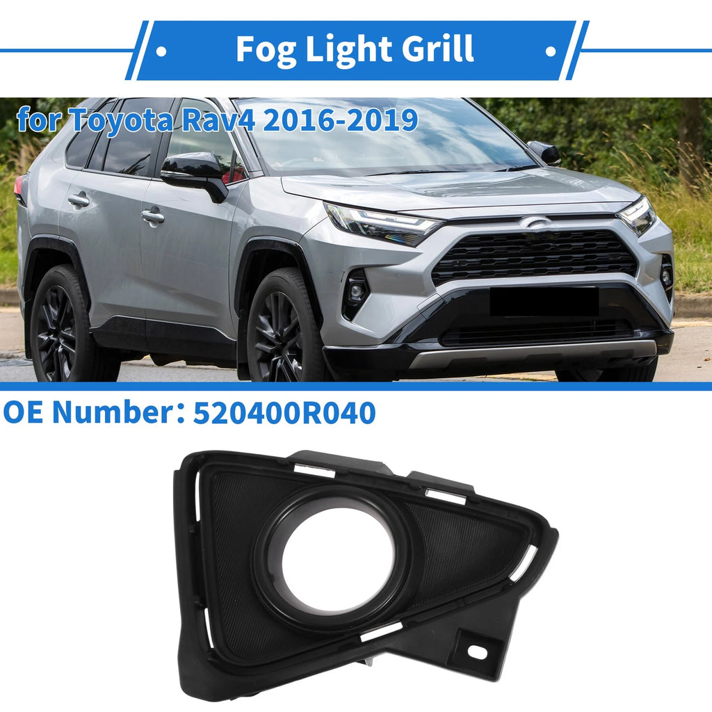 Front Left Fog Light Grill OEM Replacement for Toyota RAV4 (2016–2019)
