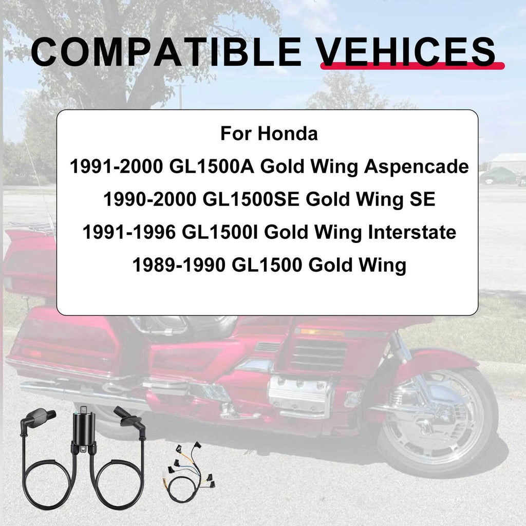 3X Ignition Coil + Sub-Wire for Honda GL1500 Goldwing (1989–2000)