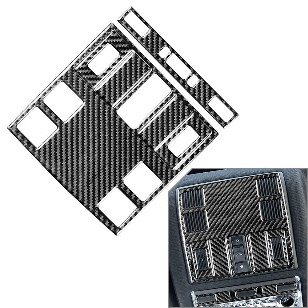 6Pcs Carbon Fiber Roof Reading Light Trim for BMW X3 E83 (2004–2010)