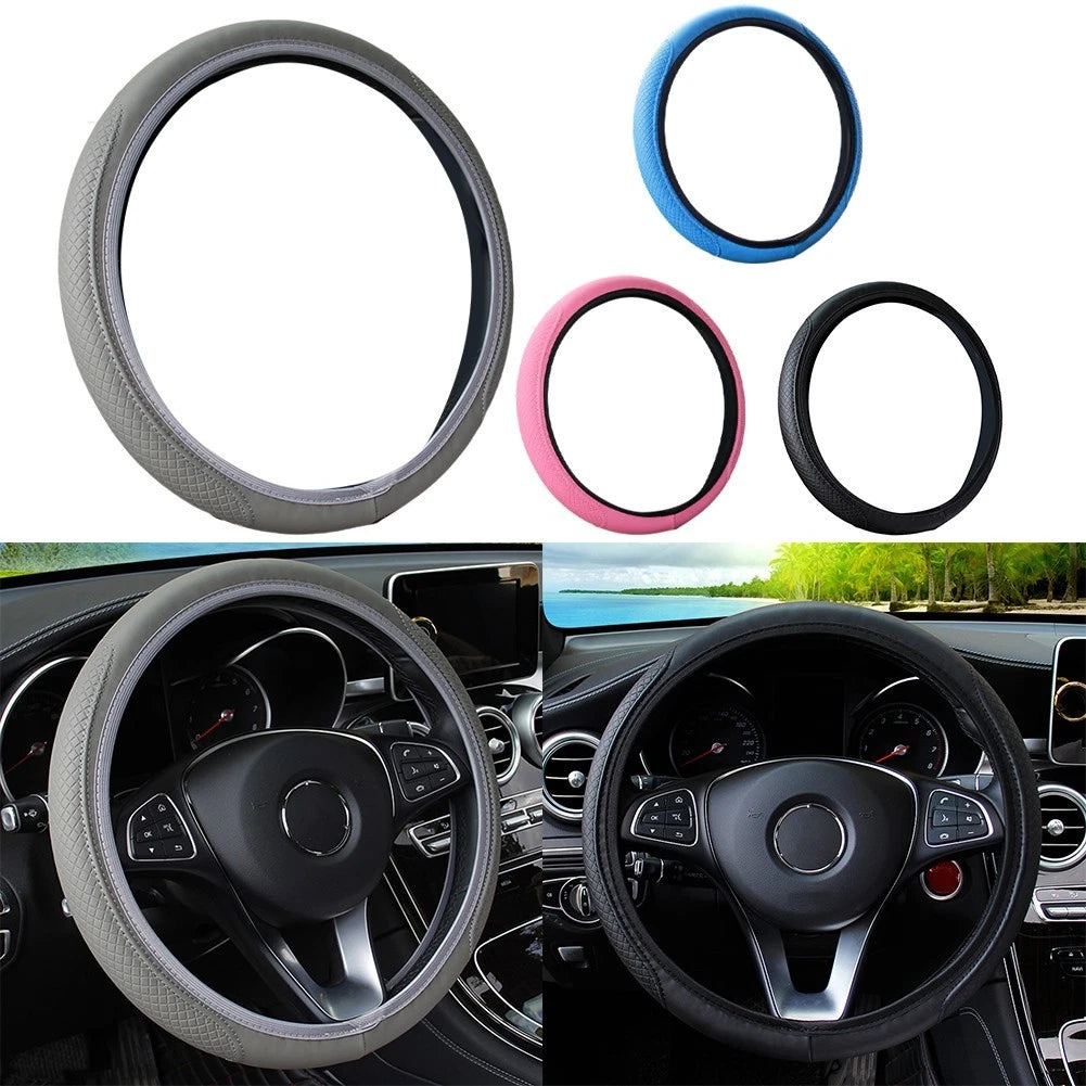 Steering Wheel Cover for - Breathable PU Leather