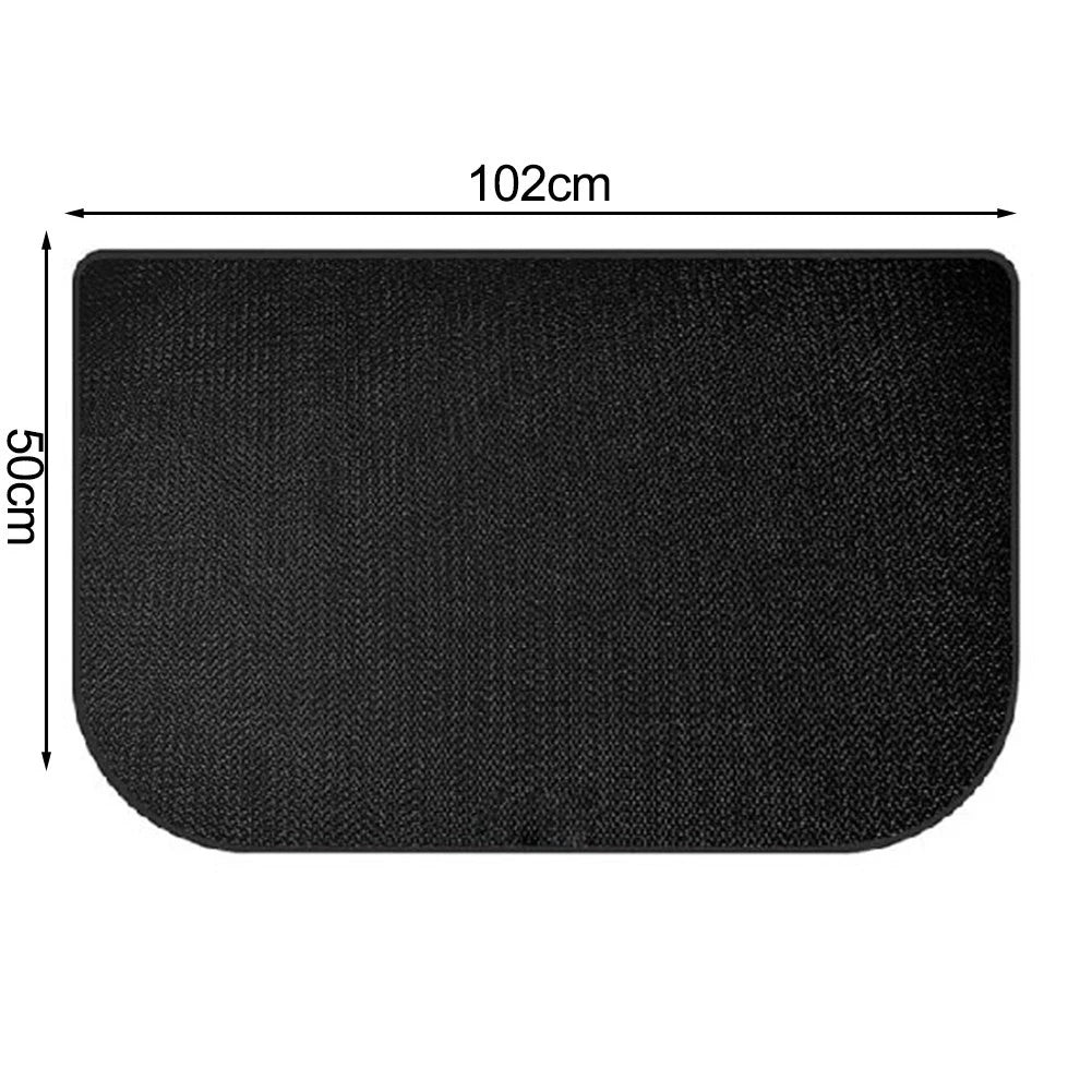 Silicone Fireproof Fireplace Carpet Half Circle Mat - Heat Resistant Design