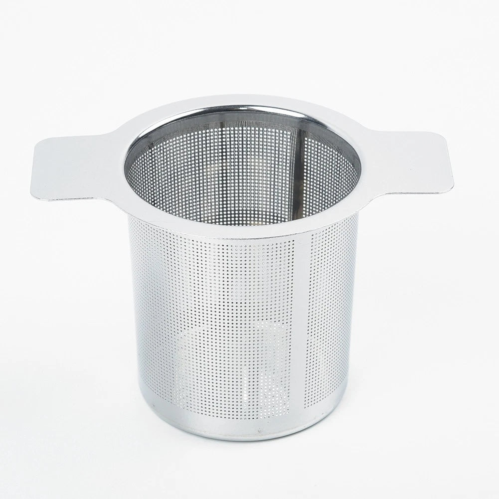 1 PC Stainless-Steel Dual-Ear Fine Mesh Filter Tea Infuser for UK