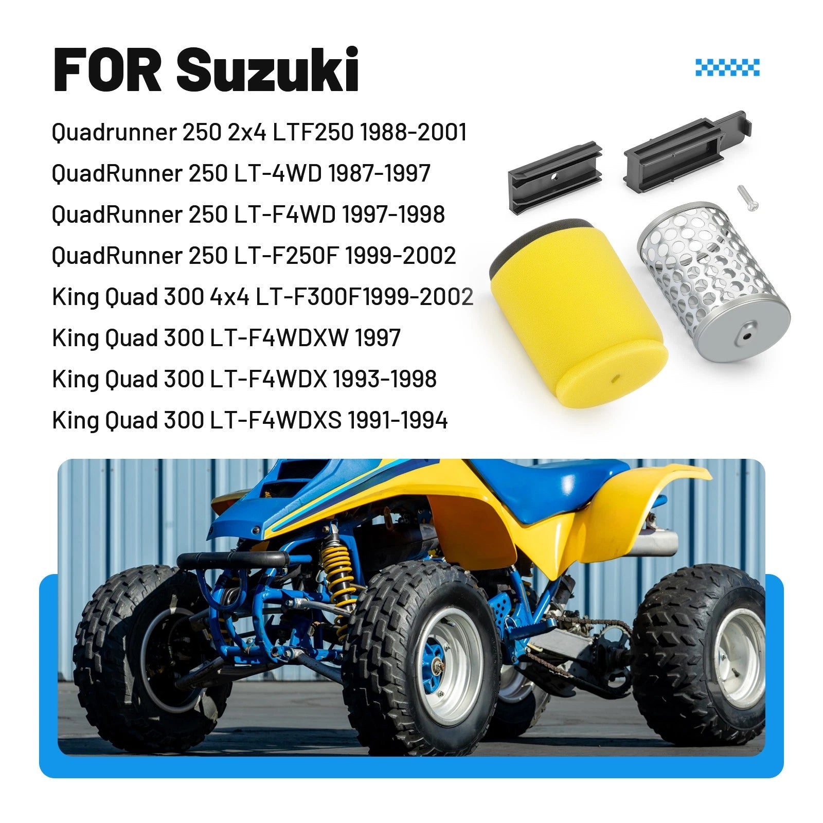 Air Filter Cage Guide Slider for Suzuki Quadrunner 250 (1985–1995)