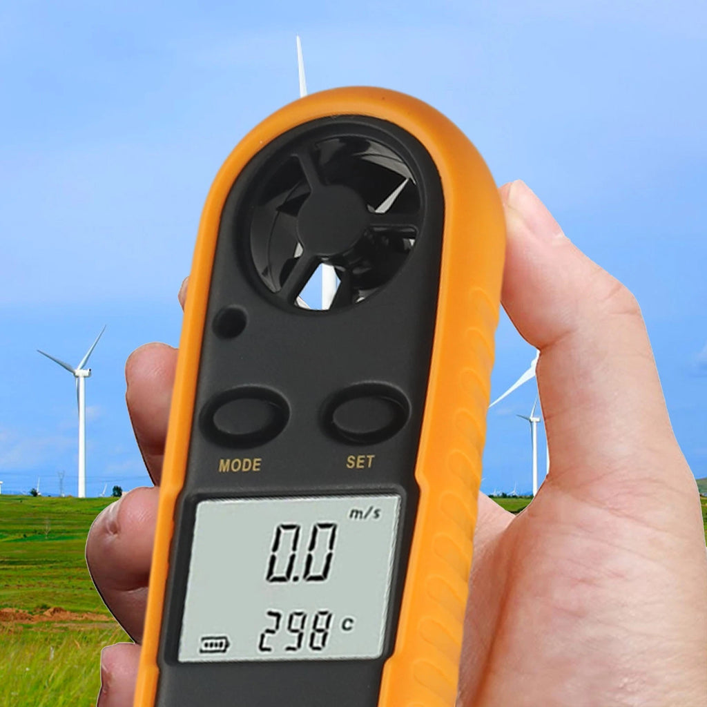 Digital Pocket Anemometer Handheld Test Device for Outdoor Use