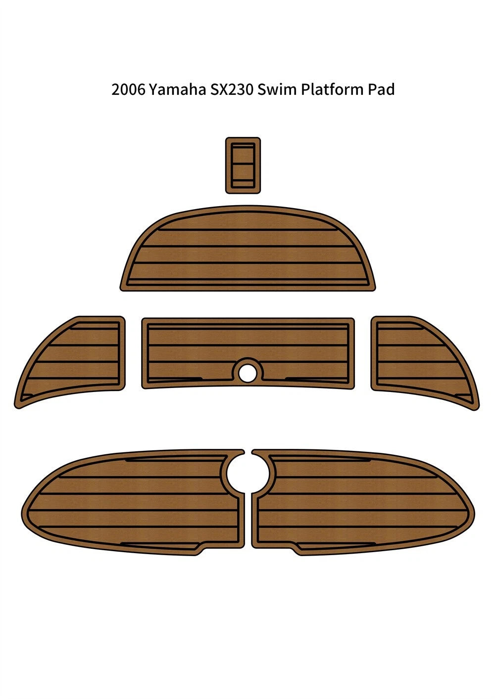 EVA Foam Teak Decking Mat for Yamaha SX230 (2006 & Earlier)