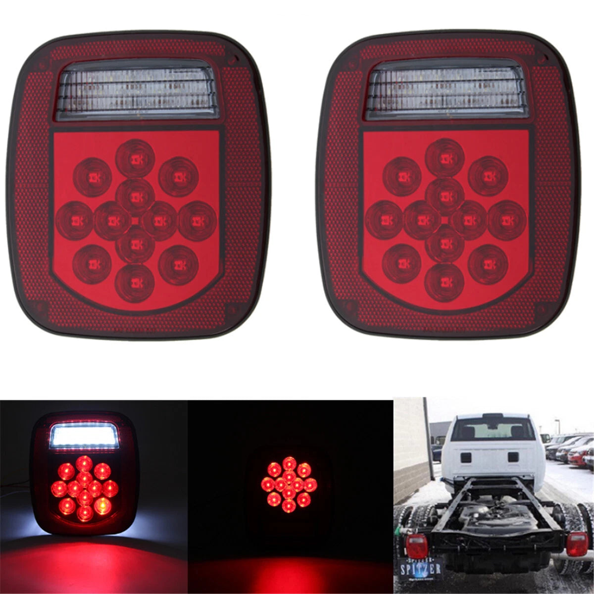 2X LED Tail Light Rear Brake Lamp for Jeep Wrangler TJ CJ YJ (1997–2006)