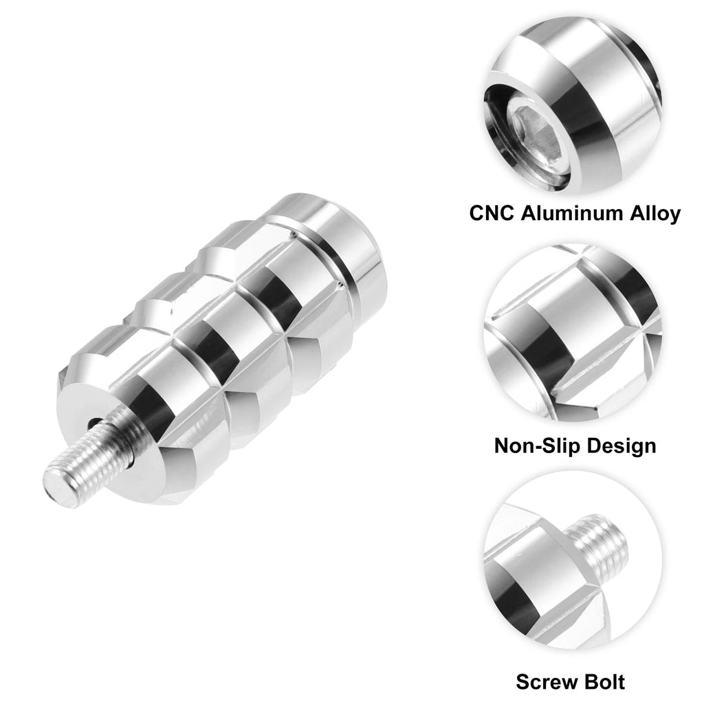 Motorcycle Shifter Peg with Raised Knob for Harley Davidson (Chrome)