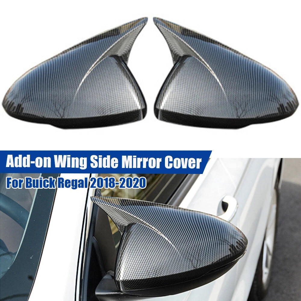 Carbon Look Side Mirror Cap Cover for Buick Regal (2018–2020)