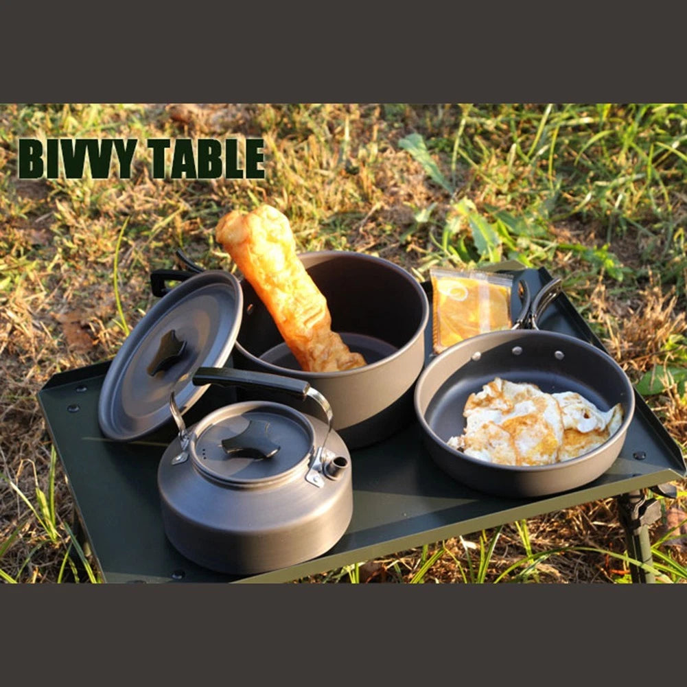 Lightweight Carp Fishing Bivvy Table with Adjustable Aluminum Legs