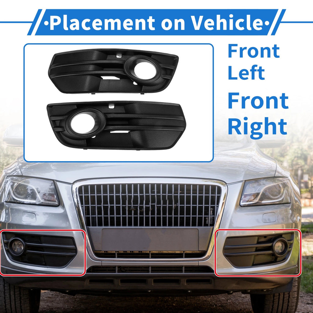 Front Left Right Fog Light Grille Replacement for Audi Q5 (2009–2012)