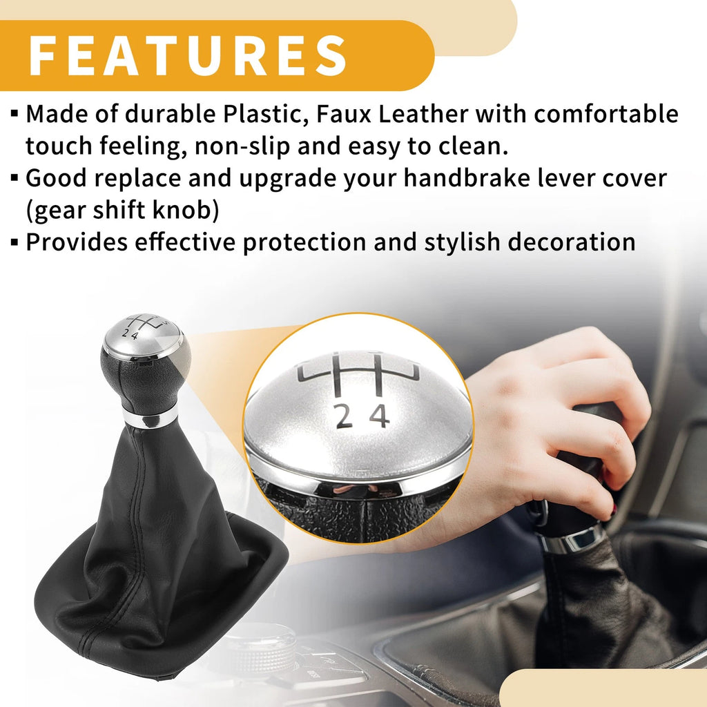 Gear Shifter Knob with Cover Replacement for VW Passat (2005–2010)