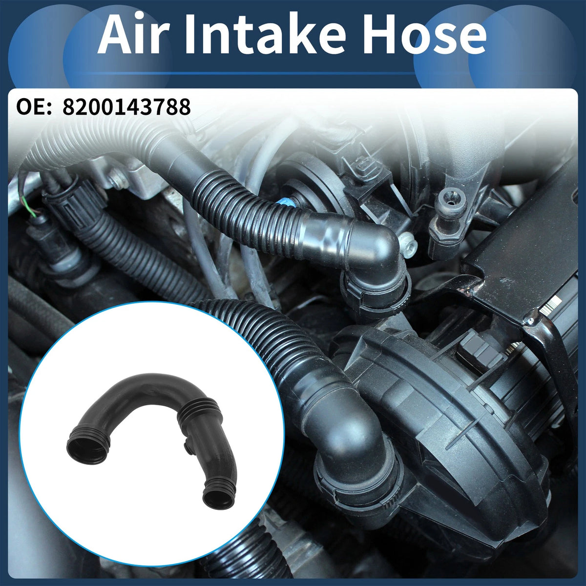 Engine Air Intake Hose for Renault Clio II (1998–2006) No. 8200143788