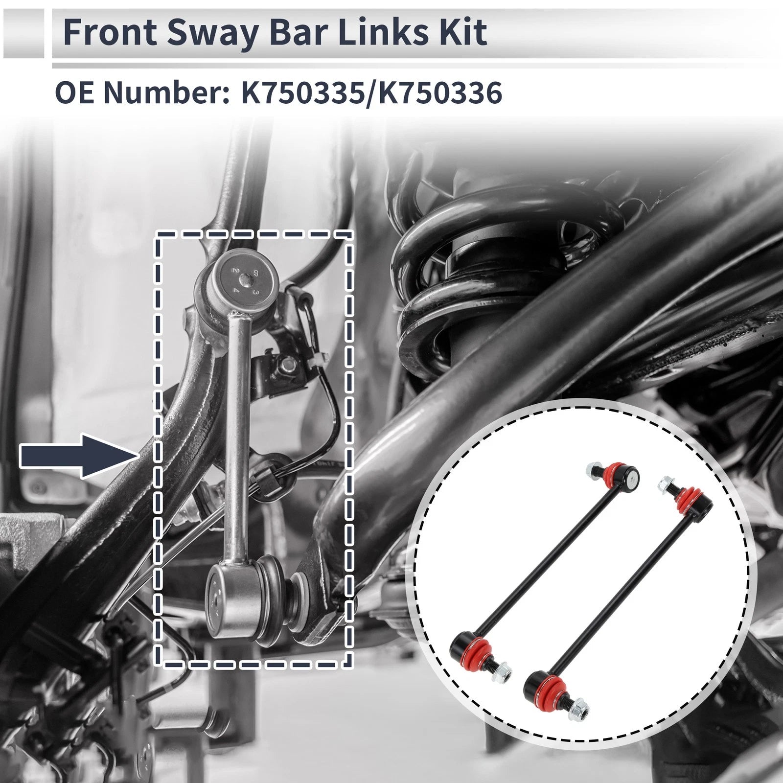 Front Stabilizer Bar Links Replacement for Mercedes-Benz C230 (2008–2009)