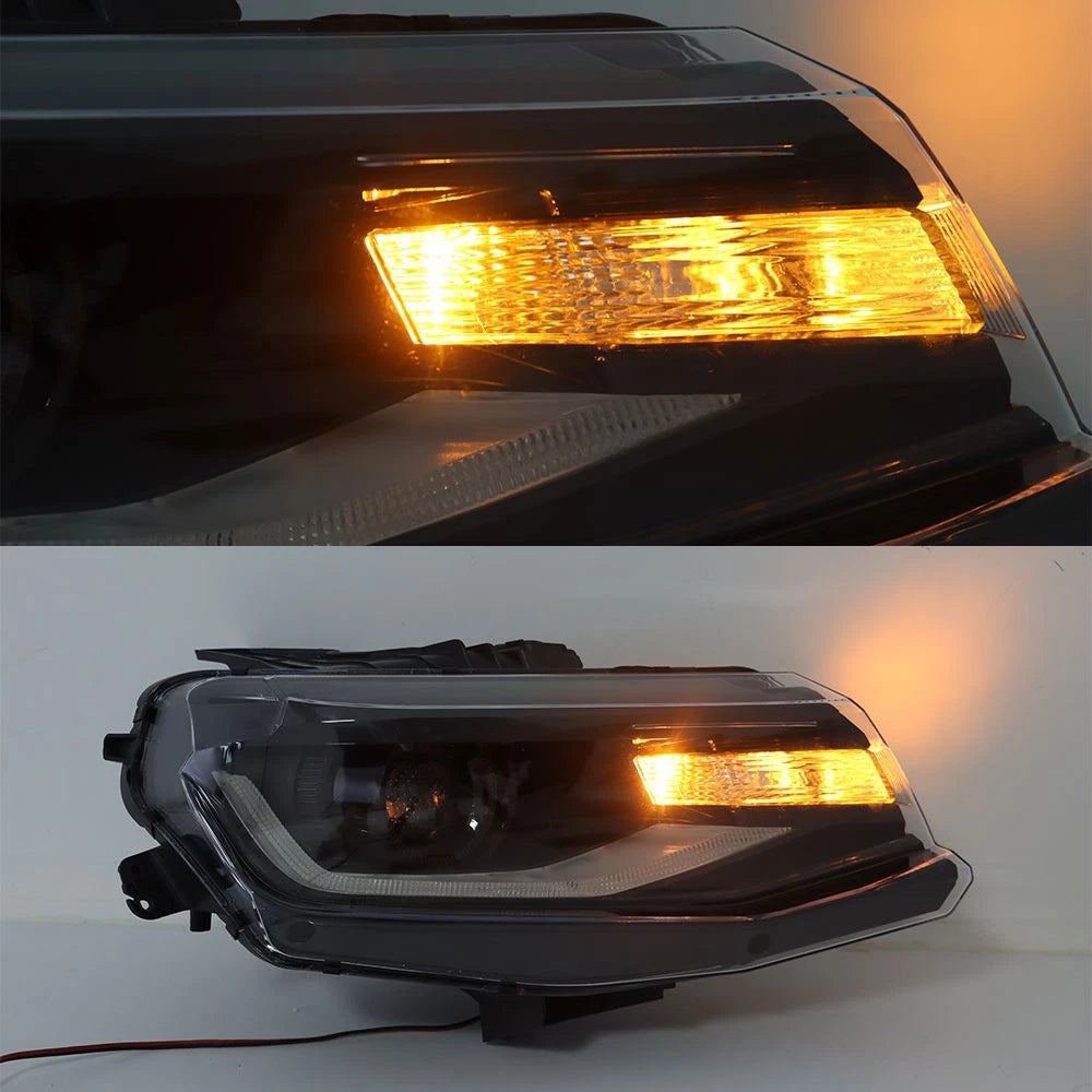 Right Side Headlight Assembly for Chevy Camaro (2016–2022) Black HID LED DRL