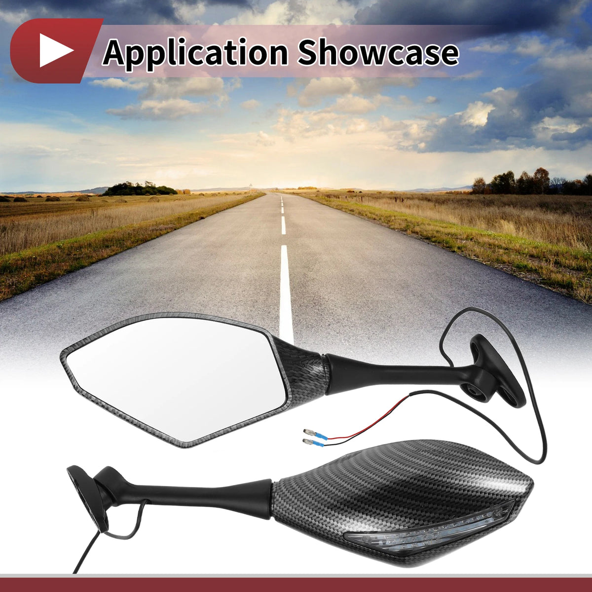 Set of 2 Rear View Mirrors for Honda CBR600RR (2003–2014) Aluminum