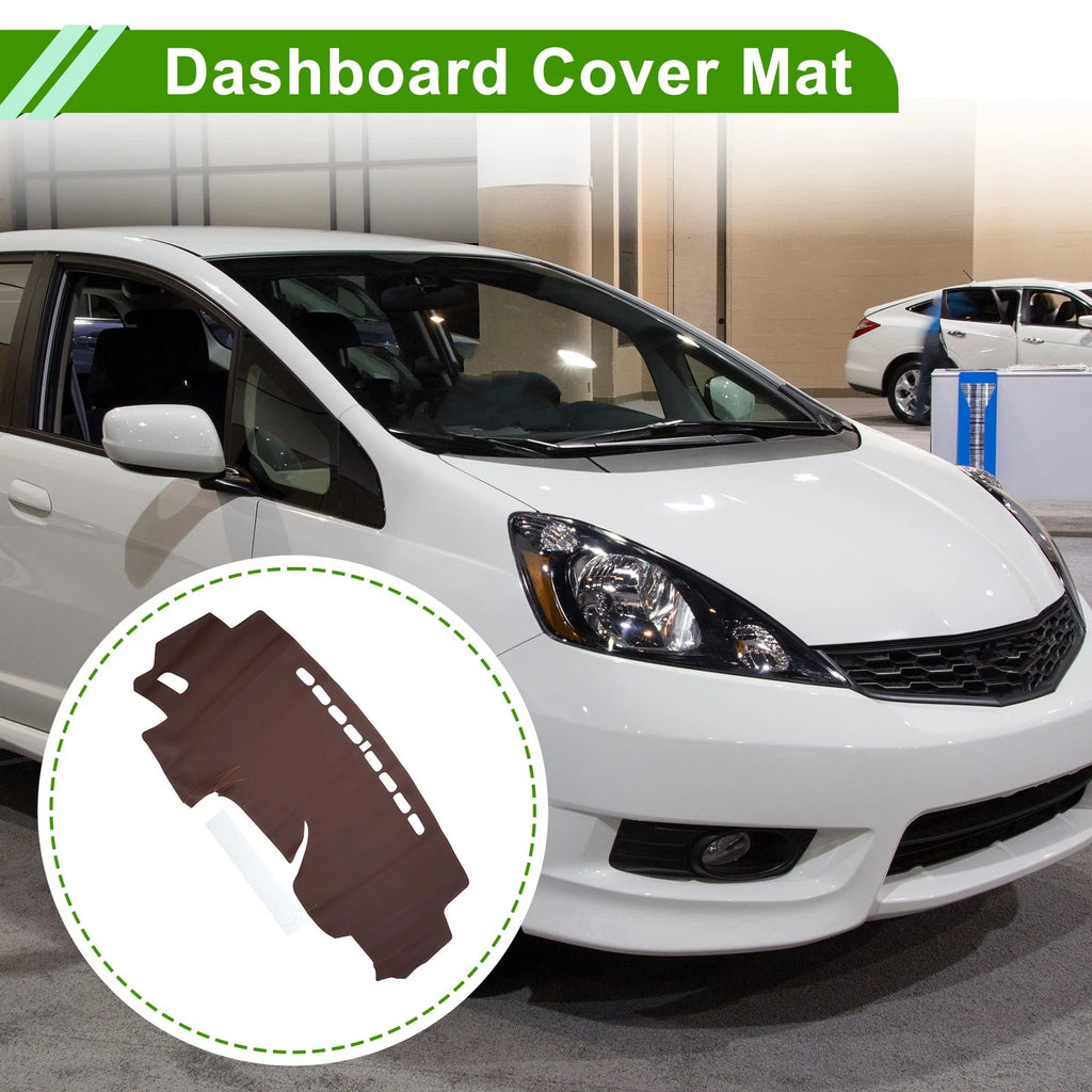 Dashboard Cover Mat for Honda Fit Jazz 2014–2019 Dash Carpet Brown