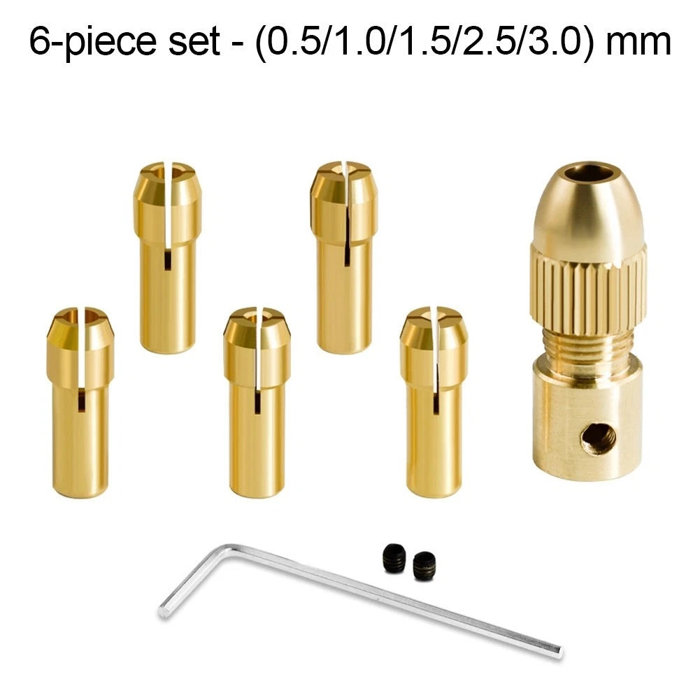 8-Piece Miniature Drill Chuck Set for PCB and Various Materials
