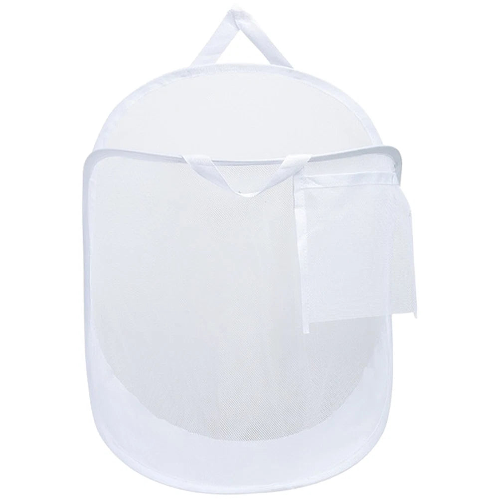 Two Piece Foldable Mesh Laundry Hamper 21x21x2cm