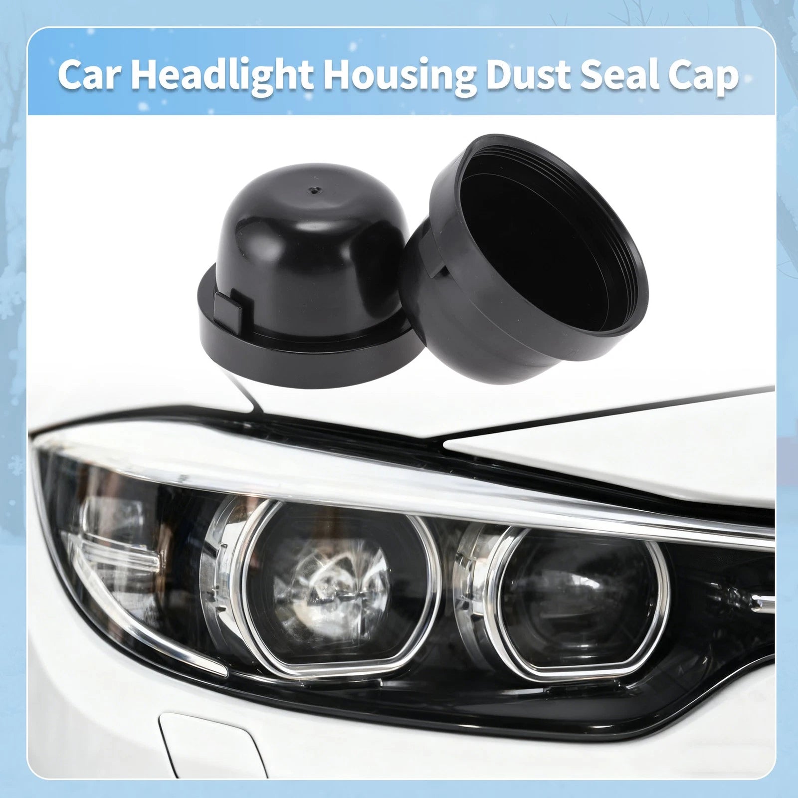 75 mm Headlight Dust Cover for Car (Silicone Round Cap)