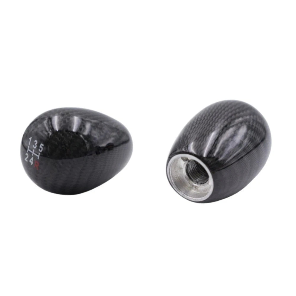 Ergonomic Spherical Carbon Fiber Gear Knob for 5/6 Speed Manual Driving