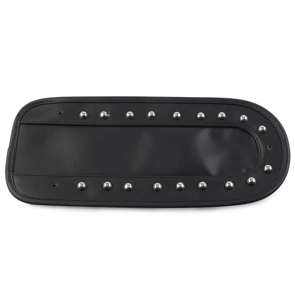 Black PU Leather Rear Fender Bib Solo Seat For Harley Heritage Softail 2006-17