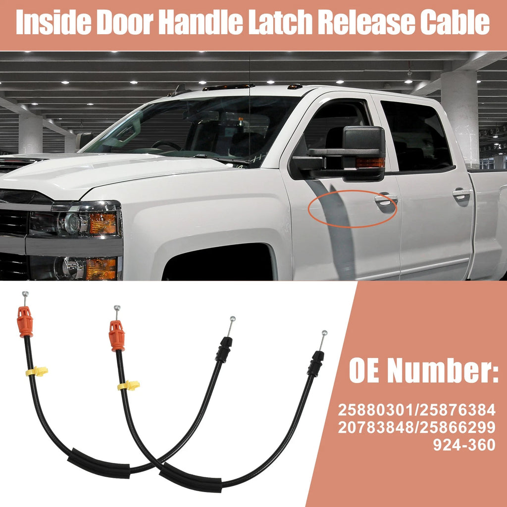 Door Handle Latch Cable Left and Right Front for Chevrolet GMC (2007–2015)