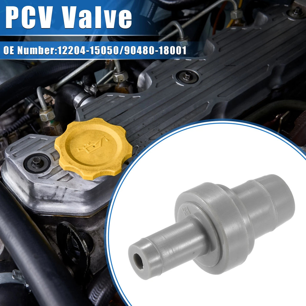 PCV Valve Replacement for Toyota Corolla (1993–1997) Durable Plastic Gray