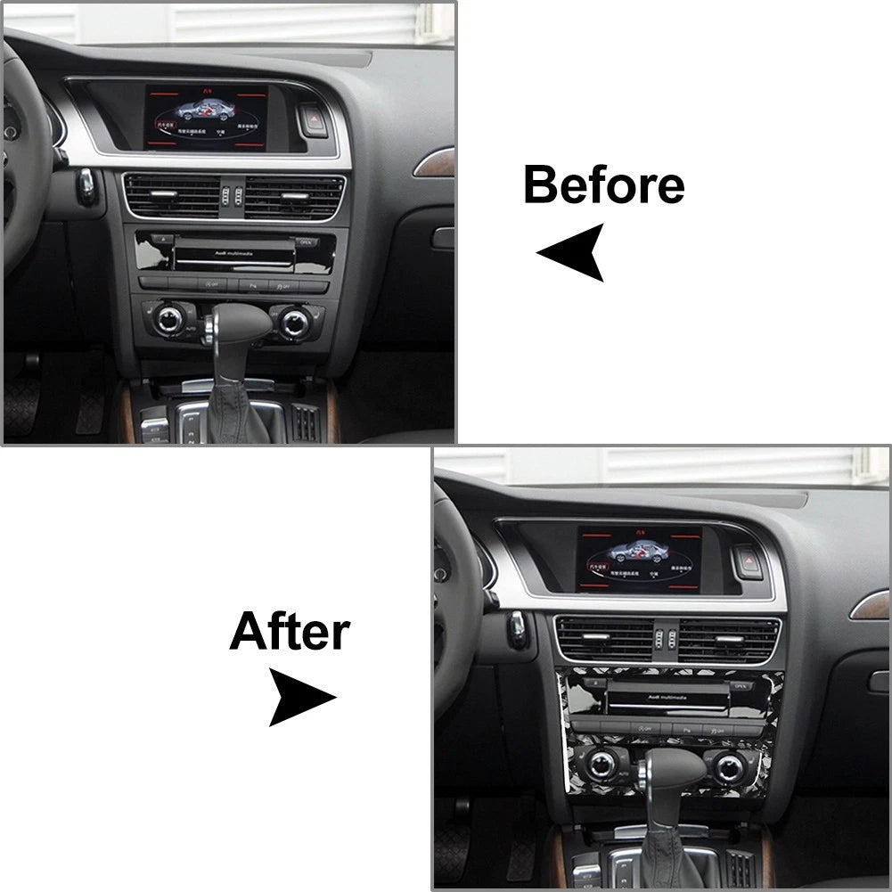 Center Console CD Panel Cover Trim for Audi A4 A5 S4 S5 RS4 RS5 SQ5 (2008–2020)