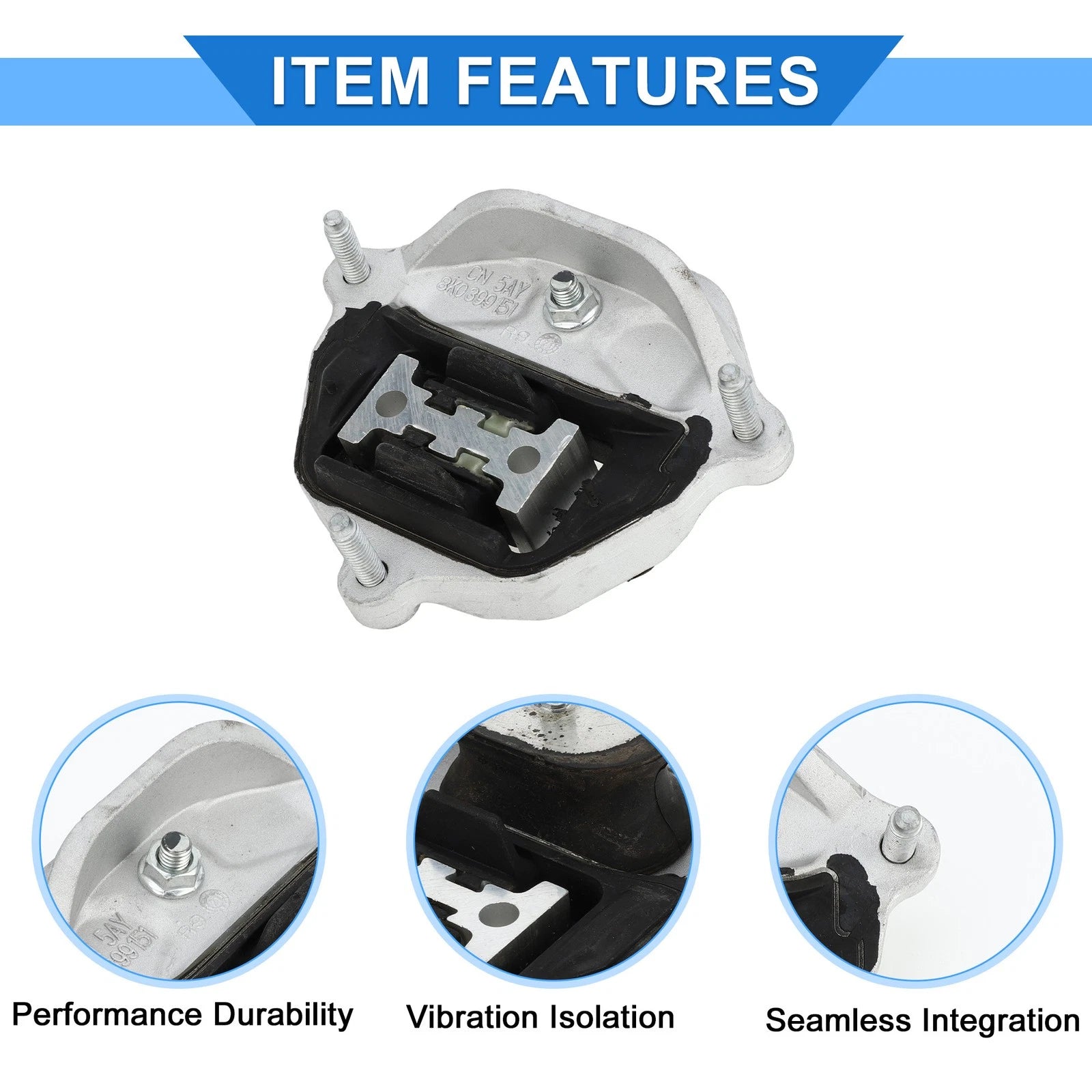 Engine Motor Mount for Audi A4 A5 A6 S4 S5 Q5 (2008–2020)