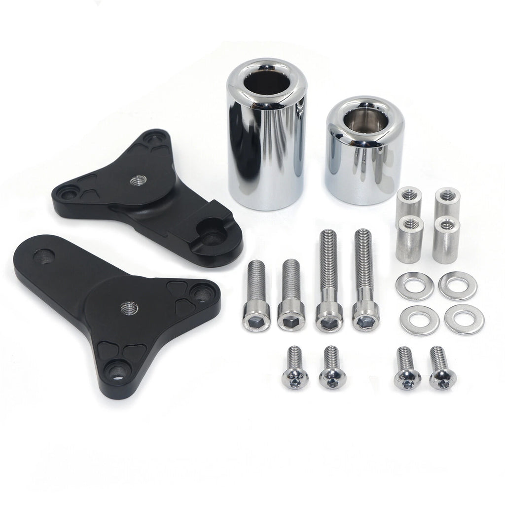 HTT Aluminum Chromed No Cut Frame Slider Crash Protector for Suzuki (2011–2020)