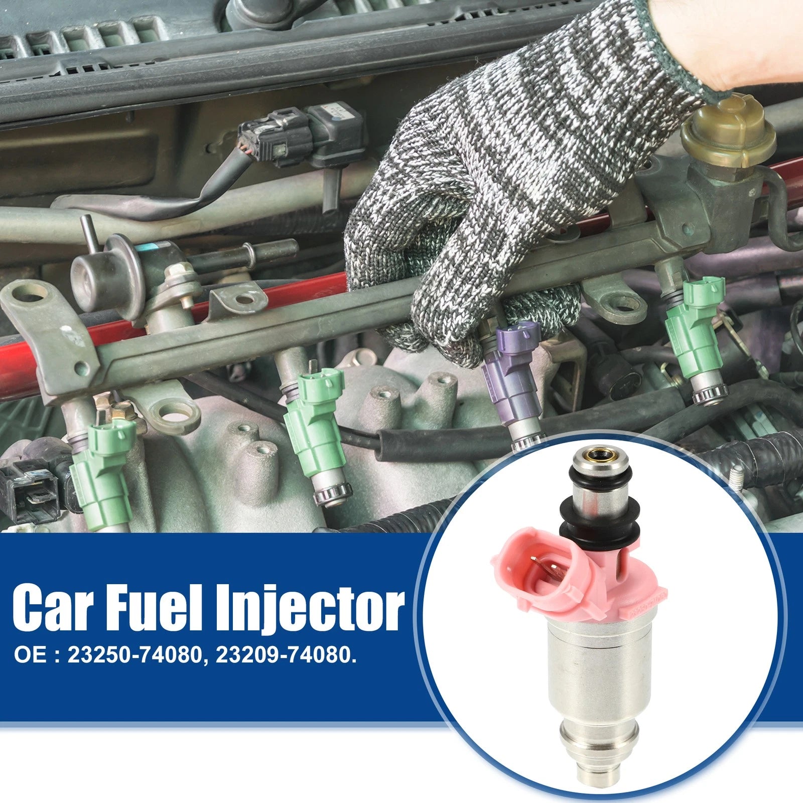 6pcs Fuel Injector Nozzle Replacement for Toyota Land Cruiser (1992–2004)