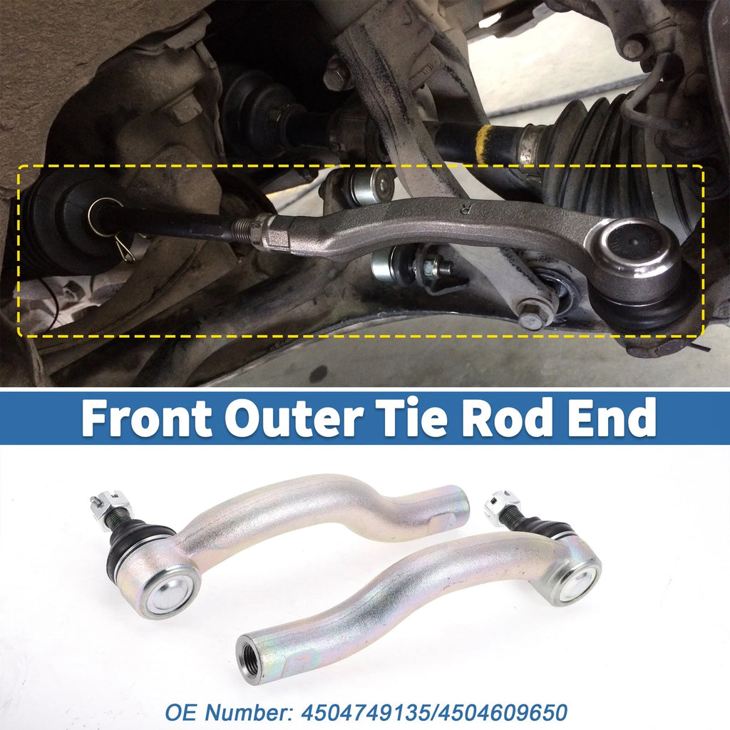 2PCS Front Outer Tie Rod Ends Links Replacement for Toyota RAV4 (2006–2019)