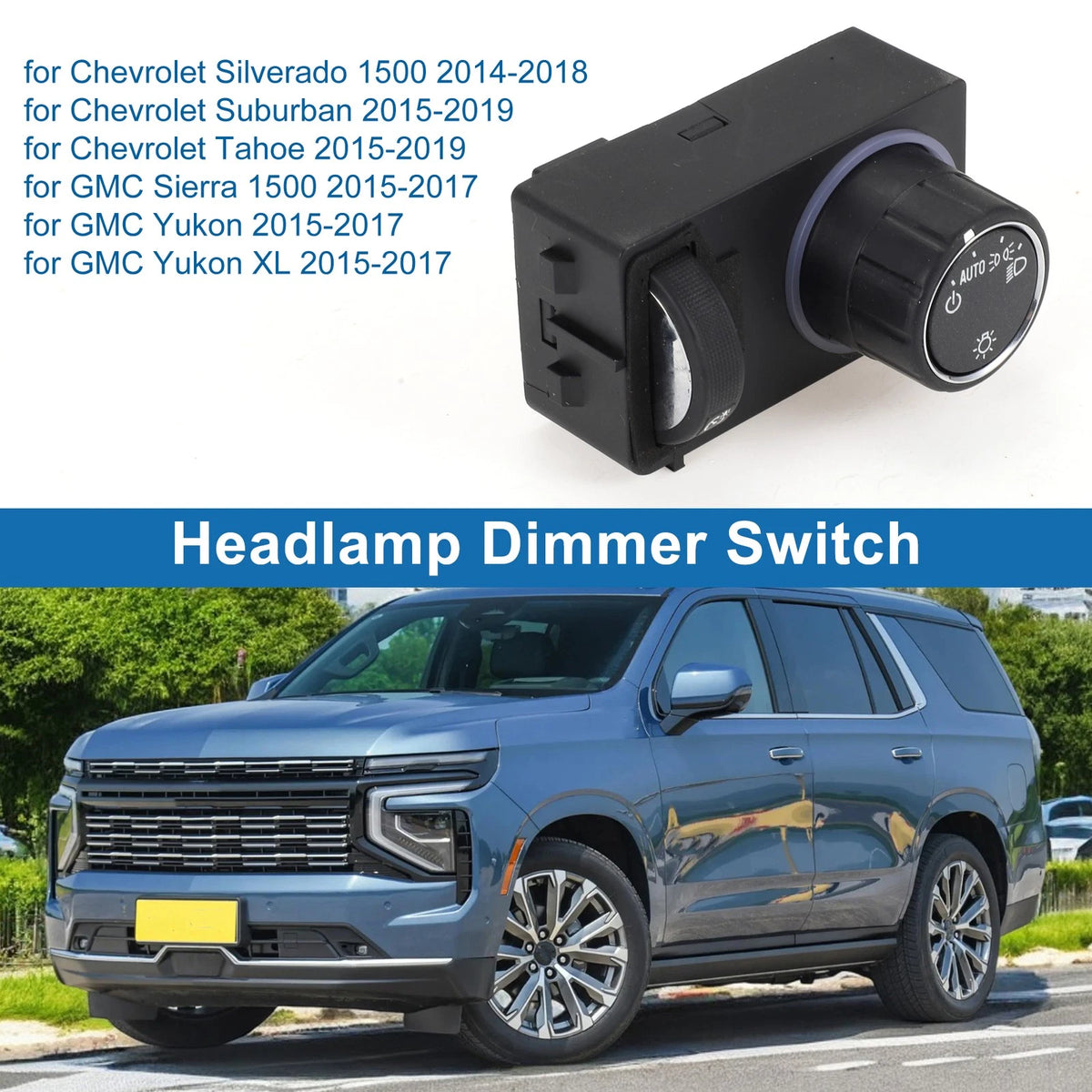 Headlight Switch for Chevrolet Silverado 1500 (2014–2018) No.23187805/84 154109/1S12901