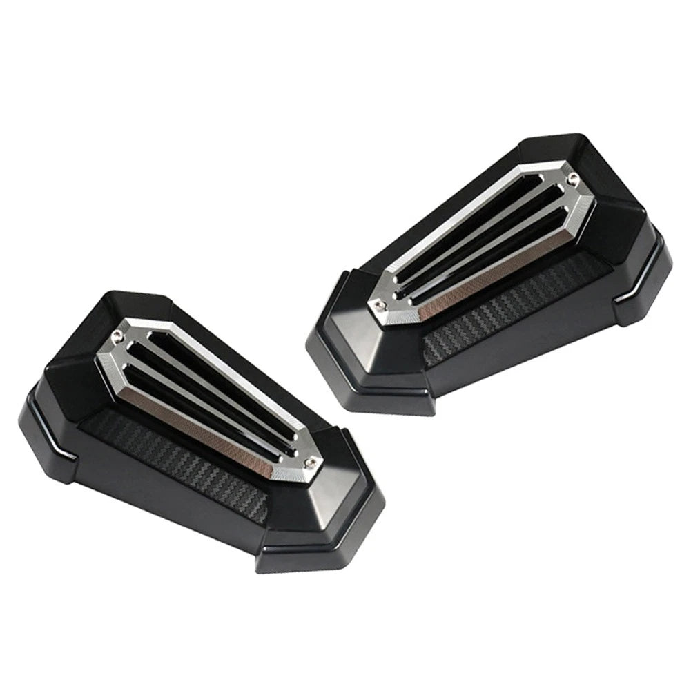 2X Handguard Shield Deflector for Honda Harley (Universal) Black Silver