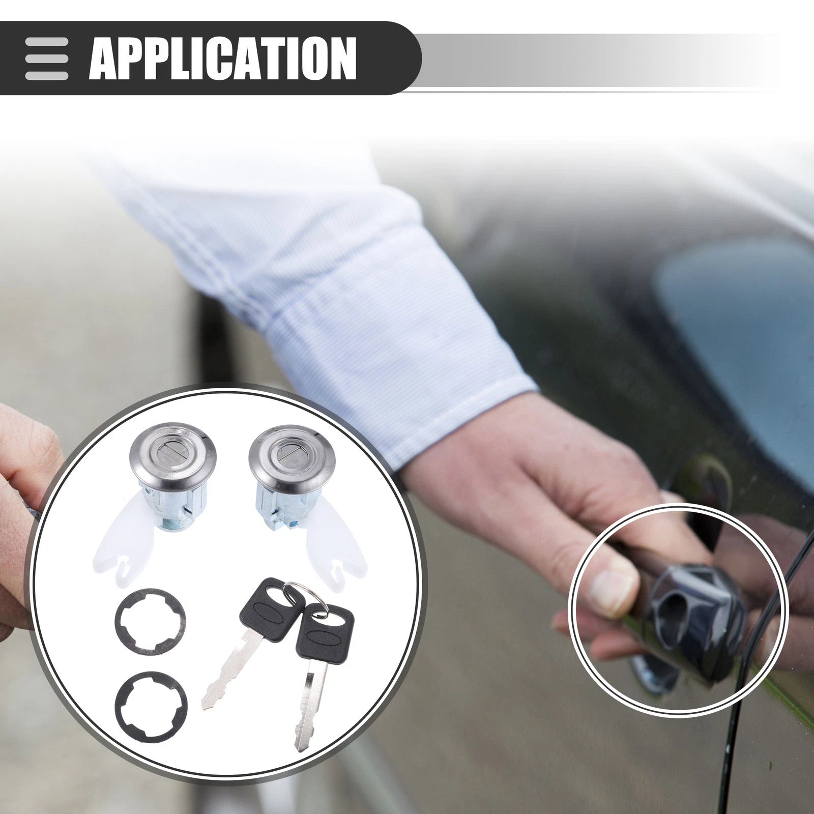 Car Door Lock Cylinder Kit with 2 Keys for Ford Explorer (1992–1995)