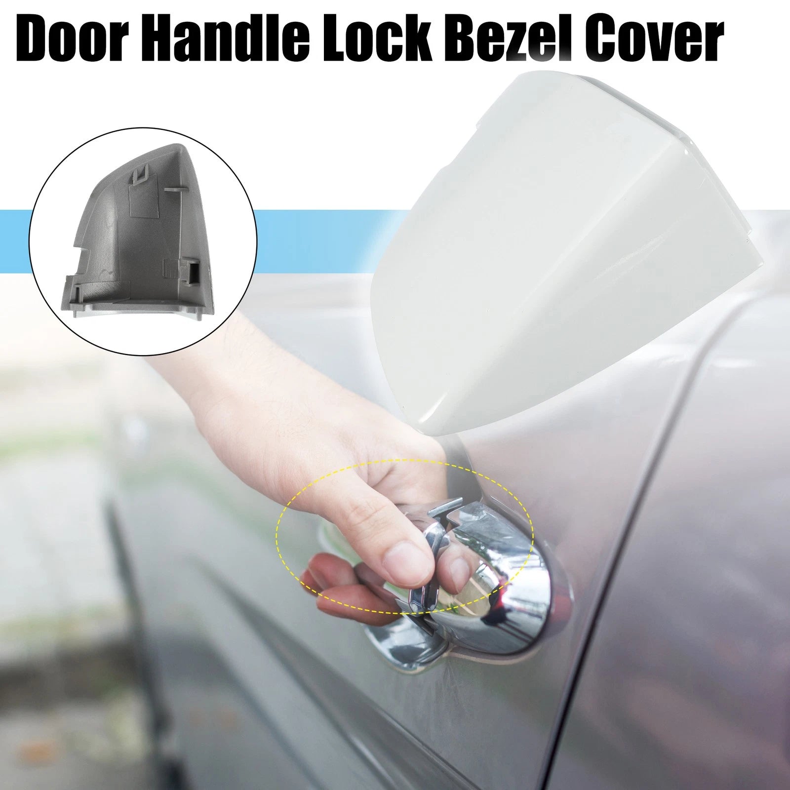 Exterior Door Handle Cover Front Left for Volkswagen Jetta White (2005–2015)