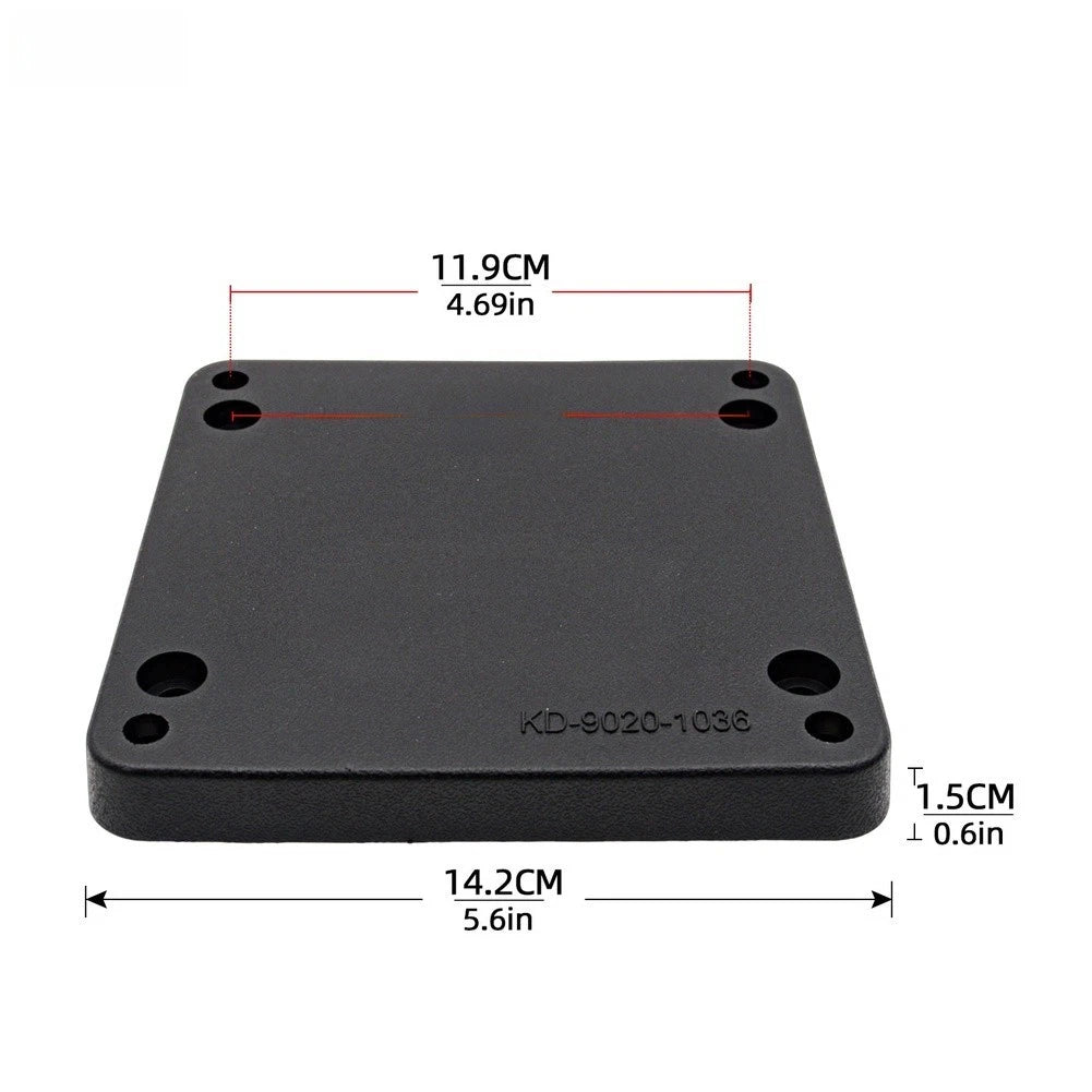 Lower Cable Guide Mounting Plate for Marine Applications (14.2 x 11.9 x 1.5 cm)