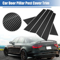 Door Window Pillar Post Cover Trim Gloss Carbon Pattern for Audi A4 B8 (2008–2016)