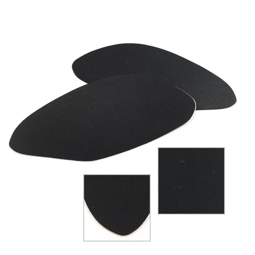2x Black Motor Universal Gas Tank Pad Traction Side Fuel Knee Grip Protector