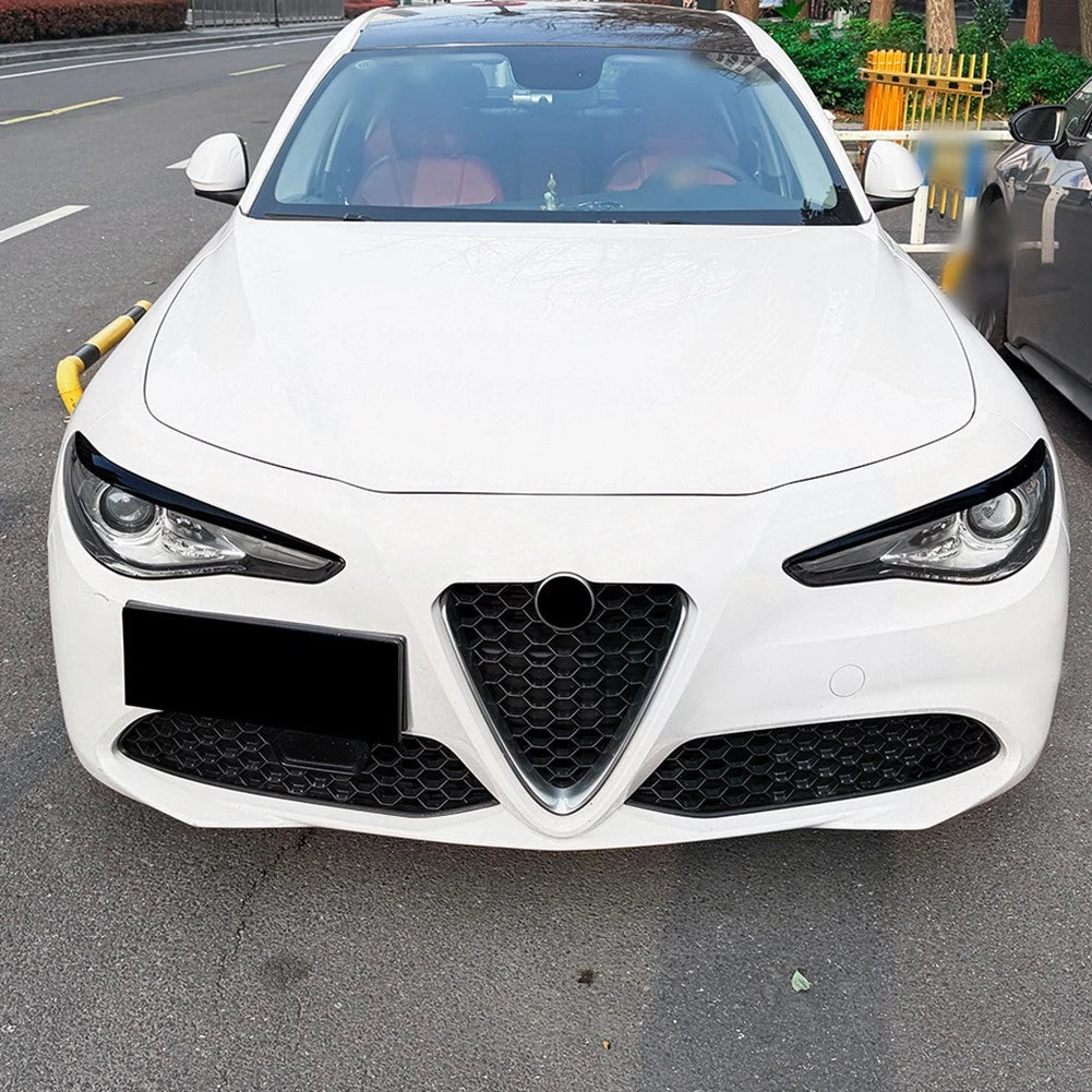 Eyelid Cover Eyebrow Trim for Alfa Romeo Giulia (2015–2024) ABS Black