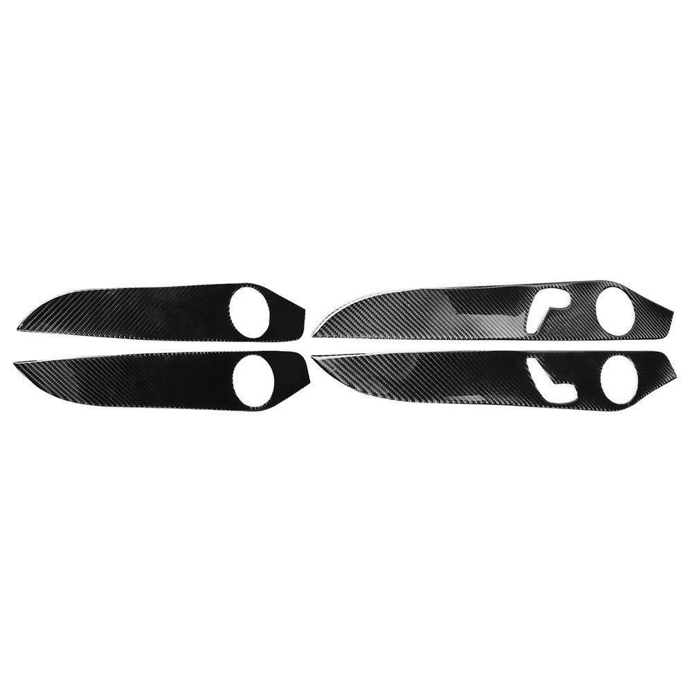 Inner Door Panel Cover Trim for Benz C Class W205 (2014–2021) Carbon Fiber Black