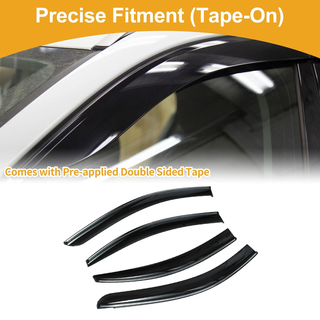 Window Deflectors Side Window Vent Visors 1 Set for Hyundai Accent (2006–2010)
