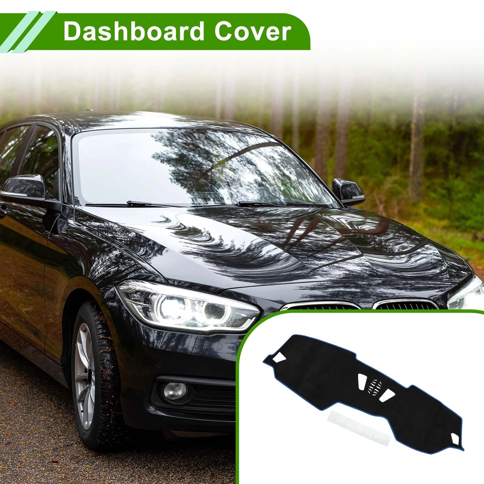 Dashboard Dash Cover Mat Sun Protector for BMW 4 Series (2021–2024) Black Blue