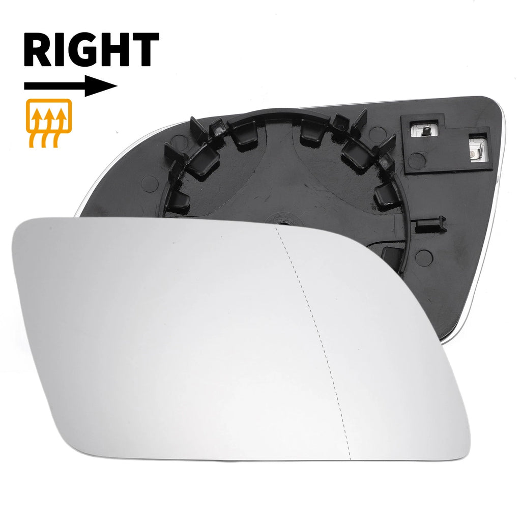 Heated Right Side Mirror Glass Replacement for Volkswagen Polo (2001–2005)