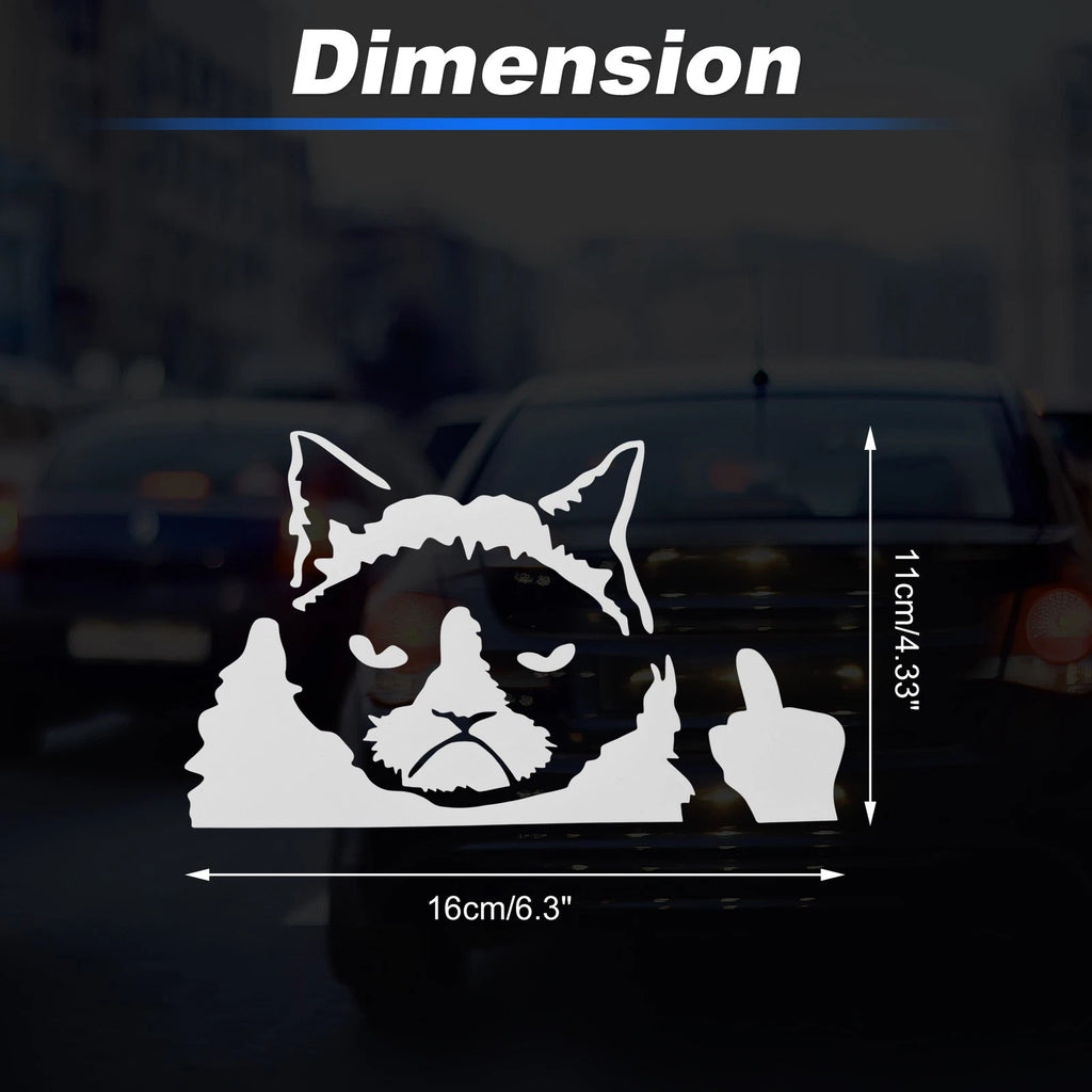 Reflective Bumper Decal for Unhappy Cat (Personalized)