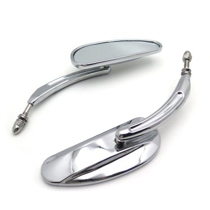 Chrome Black Teardrop Racing Mirrors for Harley Street Glide (2014–2023)