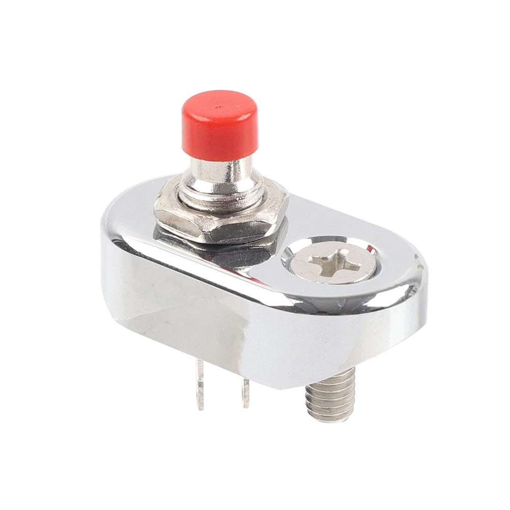 Mini Retro Vintage Motor Push Button Switch For Harley 7/8" 1" Handlebar Silver
